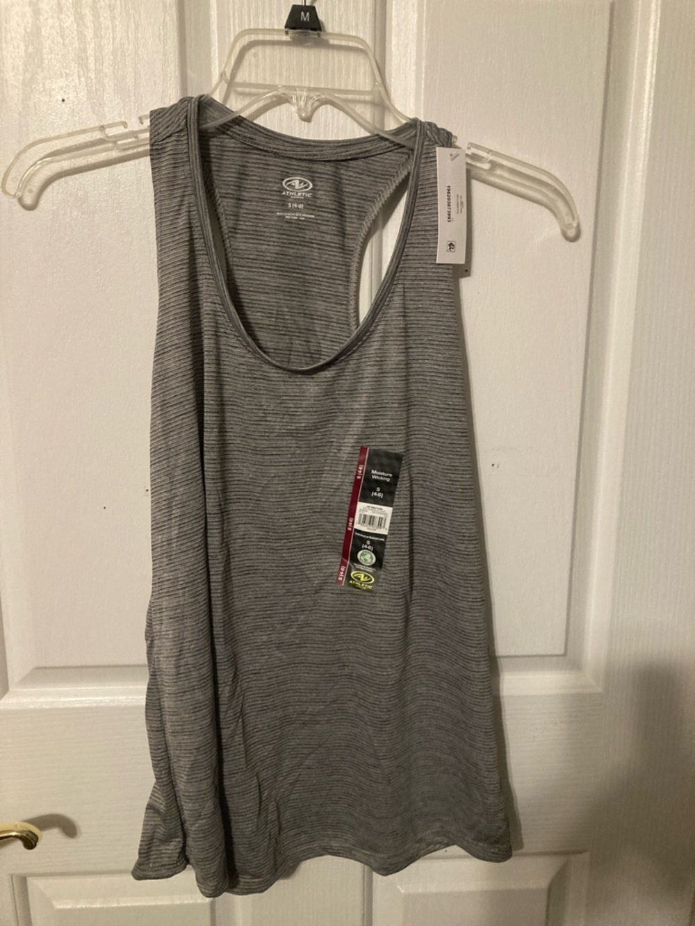 50% off bundled, Athletic Works Gray Striped Racerback Tank Top